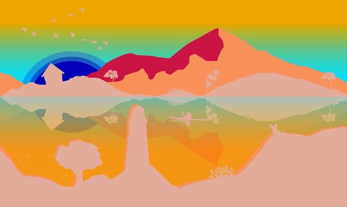 Sunset country Free illustrations