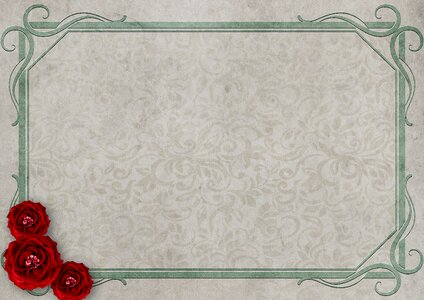 Paper copy space red roses