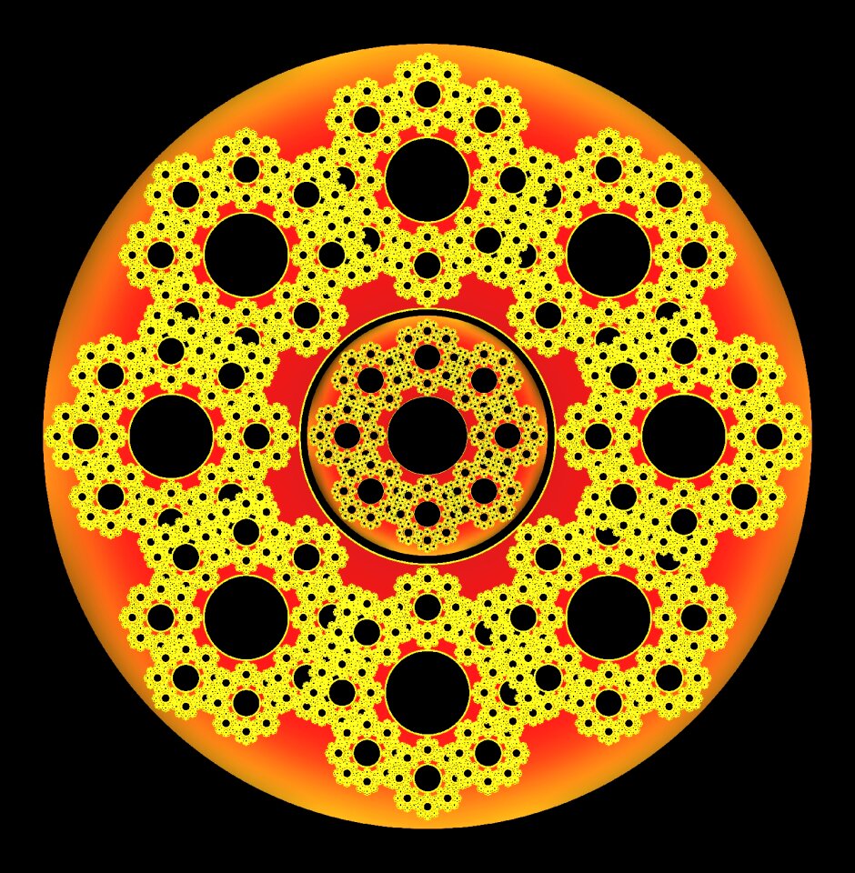 Fractal colorful circle