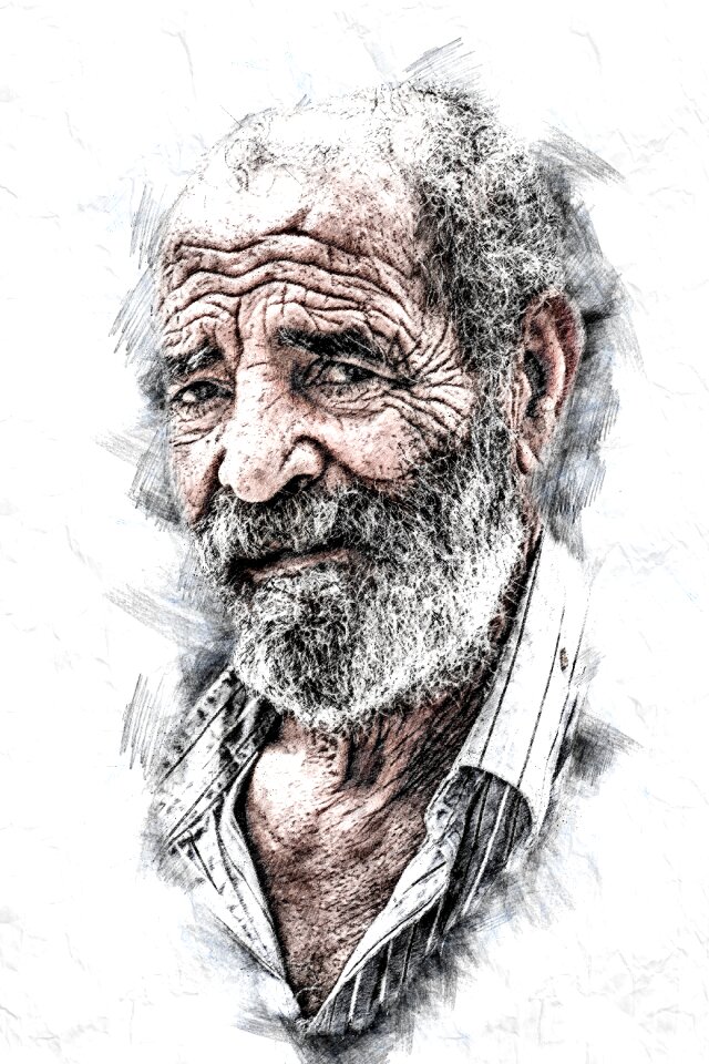 Adult old face