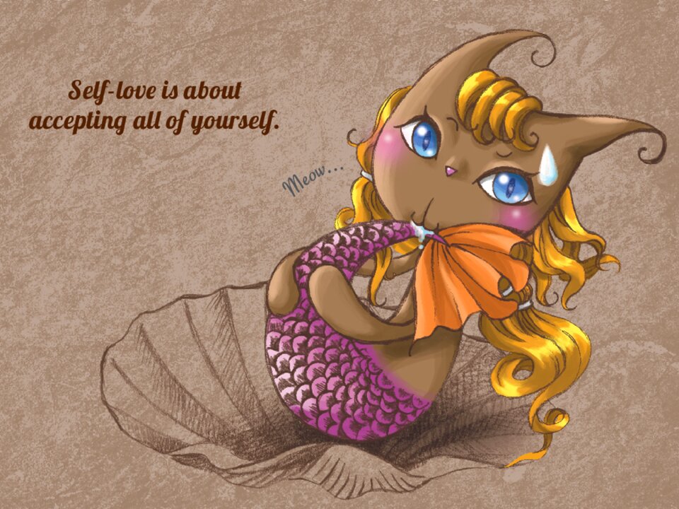 Accepting cat fish Free illustrations