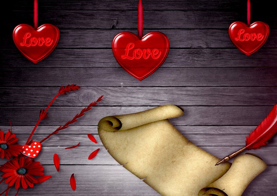 Valentine's day wood romantic