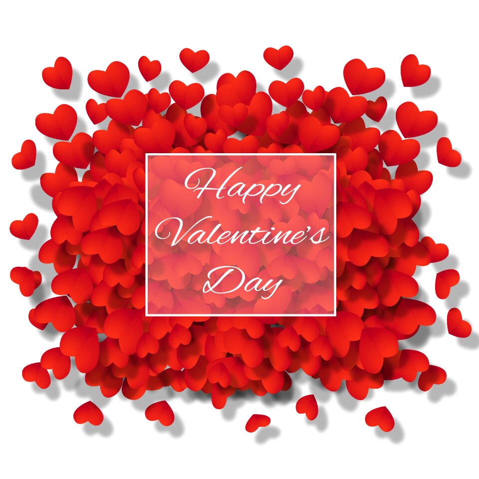 Transparent red love red heart