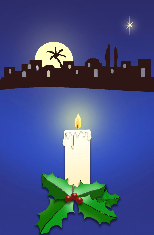 Light flame night
