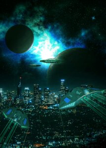 Spaceship futuristic sci fi
