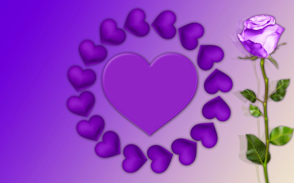 Background hearts wishes love
