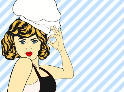 Cook red lips