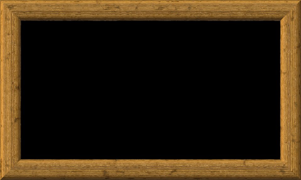 Design picture frame isolated wooden frame