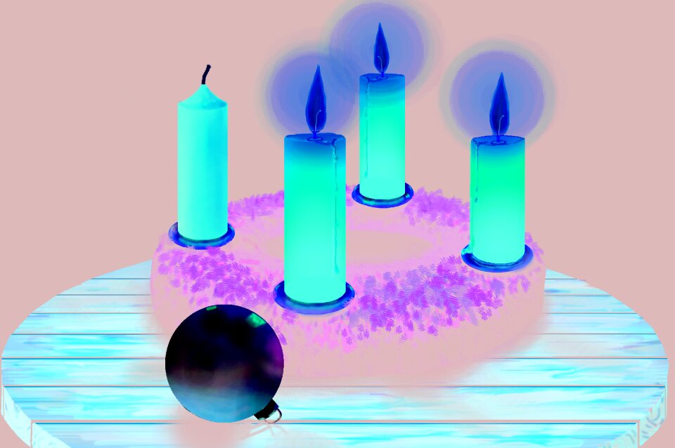 Candlelight flame contemplative