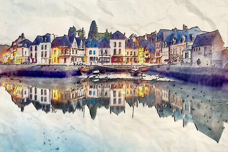 River reflection digital