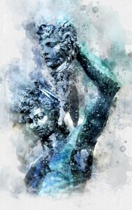Watercolor italian architecture