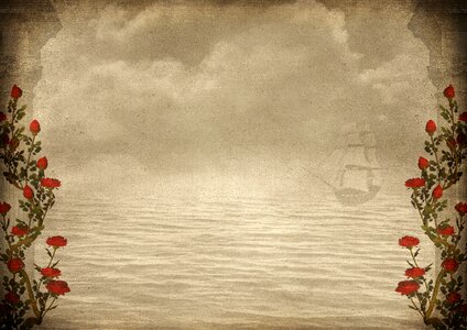 Sailing vessel columnar vintage