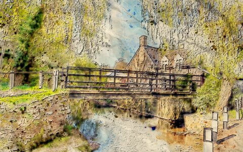 Outdoor houses river