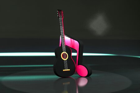 Bright guitar Free illustrations