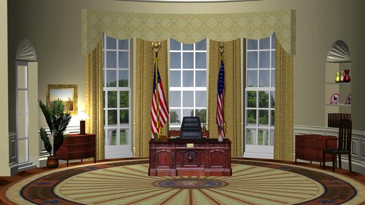 Political desk trump