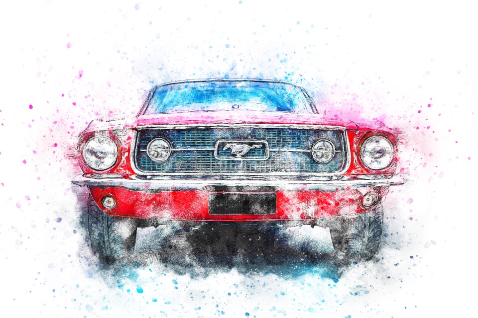 Art watercolor vintage