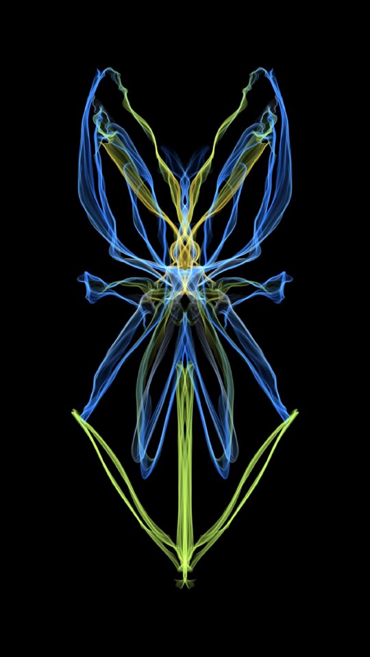 Colorful blue green