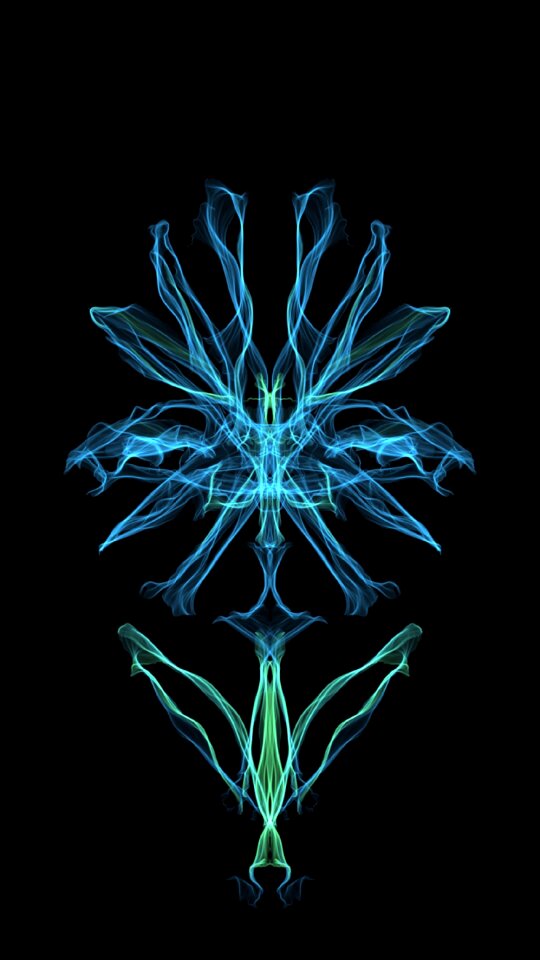 Colorful blue green