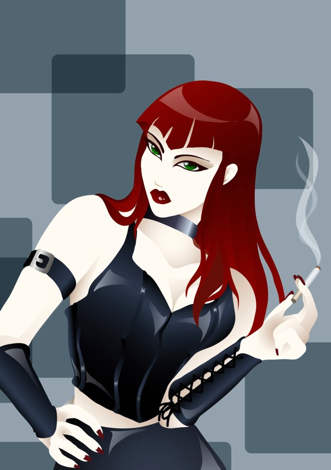 Cigarette goth Free illustrations