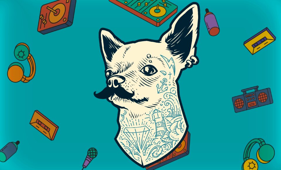 Dog vintage Free illustrations