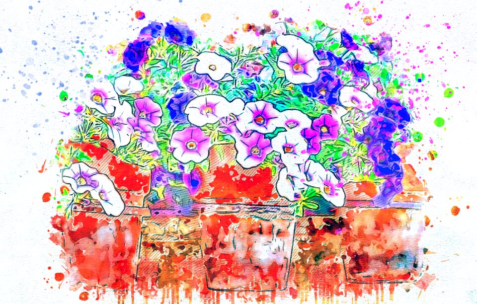 Abstract watercolor nature