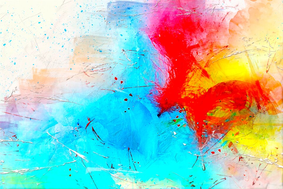 Watercolor vintage colorful
