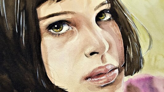 Girl natalie portmany watercolor