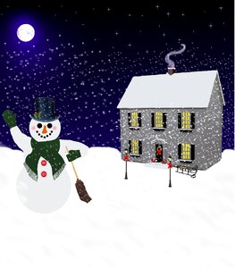 Cold night snowy