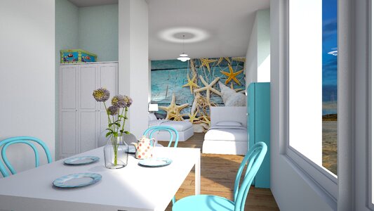 Blue accommodations hotel