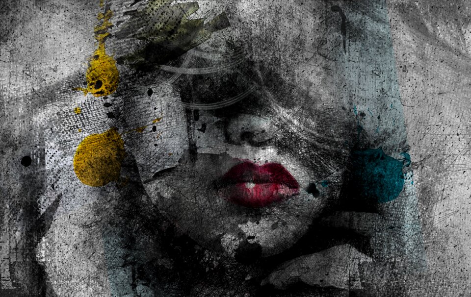 Woman acrylic Free illustrations