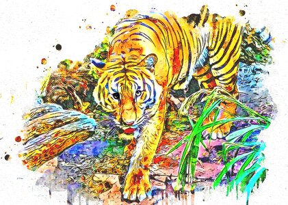 Art watercolor vintage