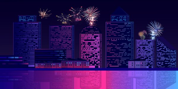 Skyline metropolis city