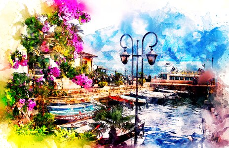 Art watercolor nature