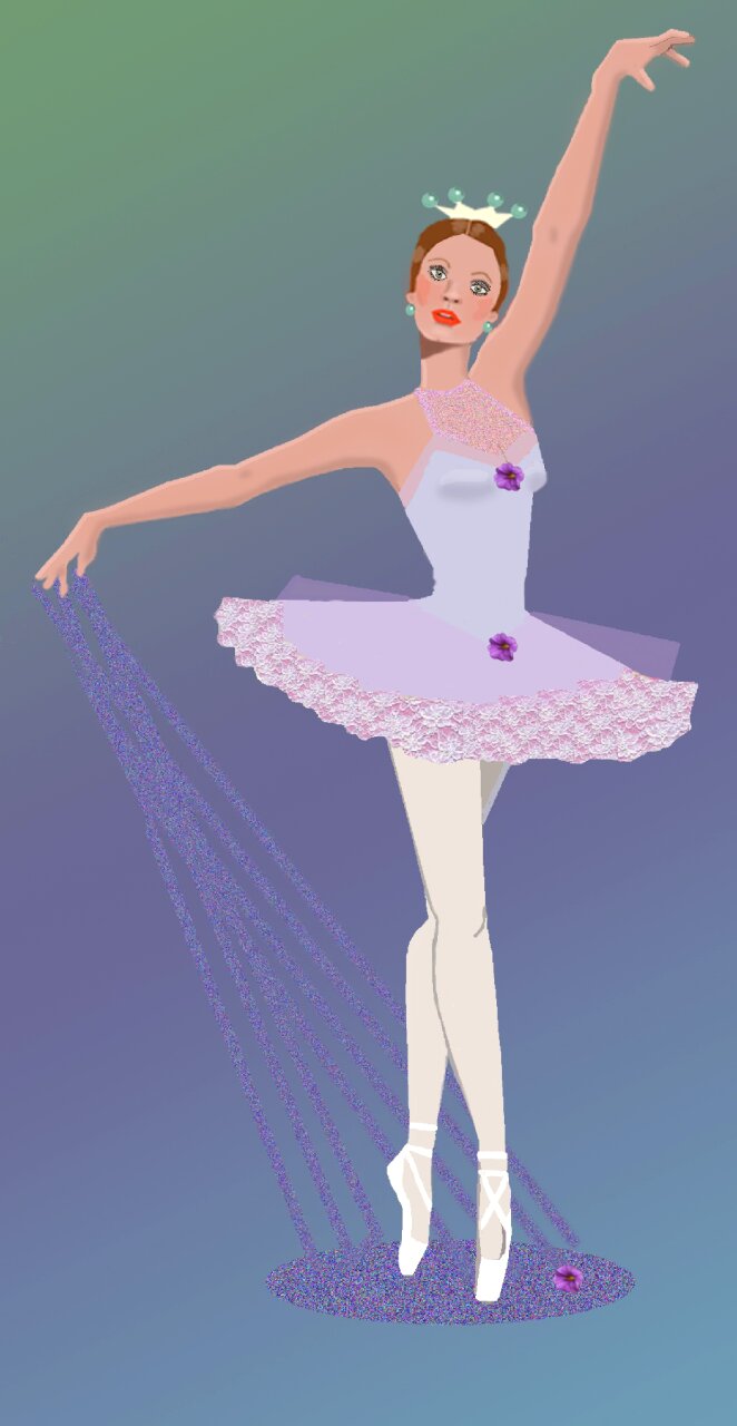 Elegant performer blue ballet Free illustrations
