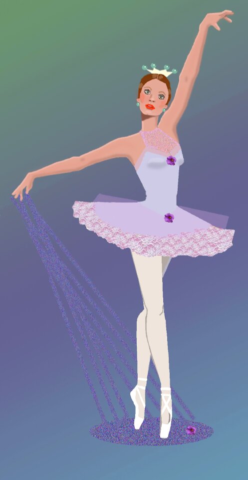 Elegant performer blue ballet Free illustrations