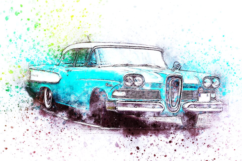 Art watercolor vintage