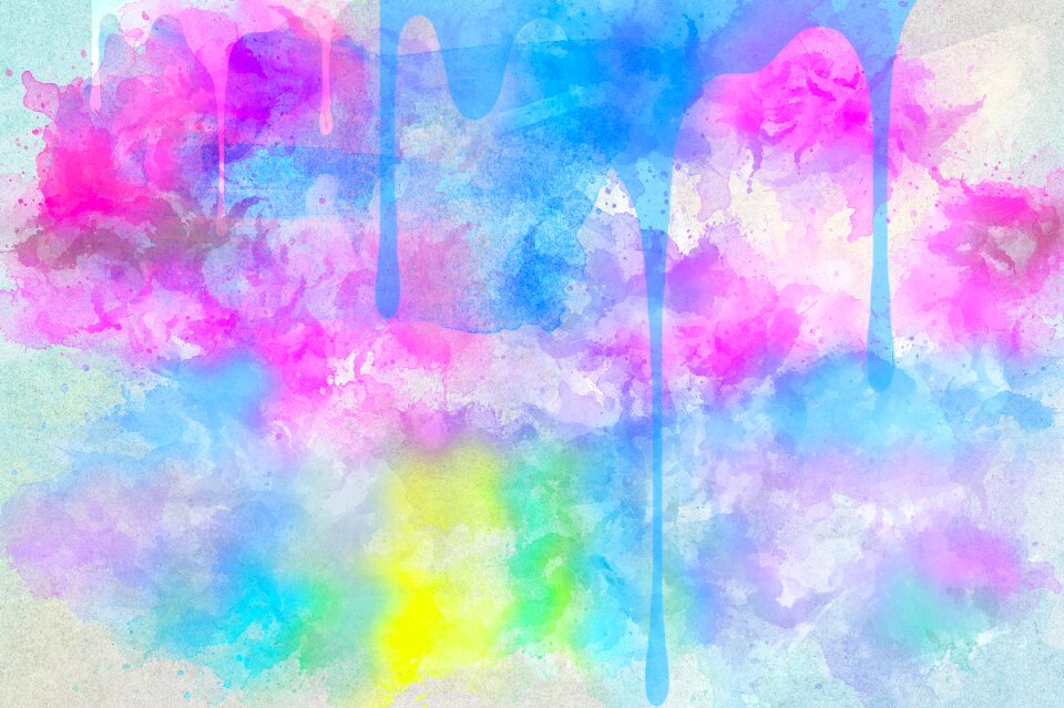 Watercolor vintage colorful
