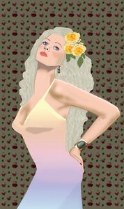 Digital art blonde Free illustrations