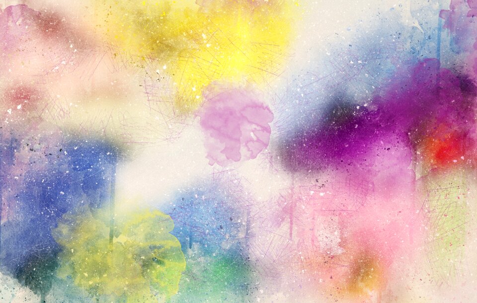 Watercolor vintage colorful
