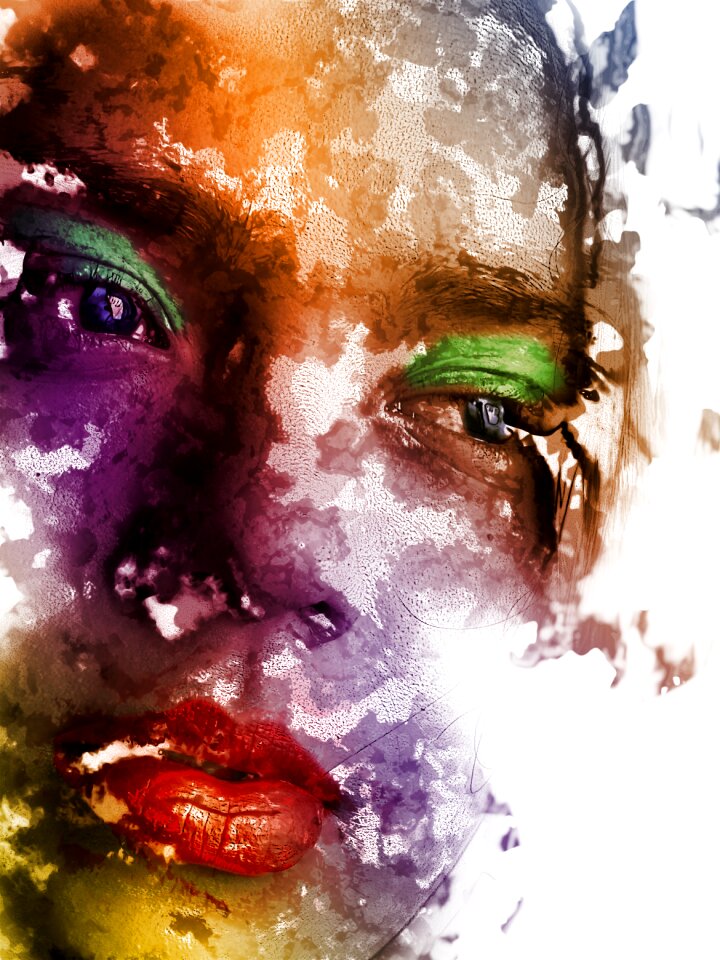 Girl eyes head