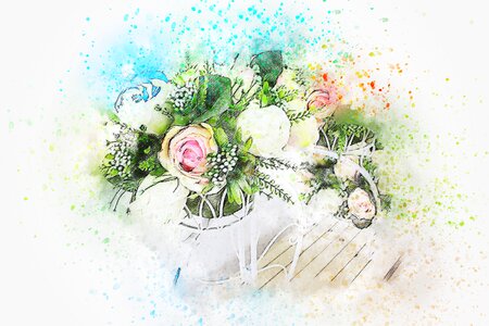 Art watercolor vintage