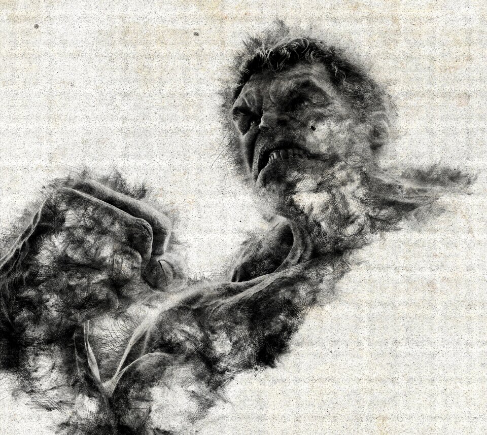 Monster gray drawing Free illustrations