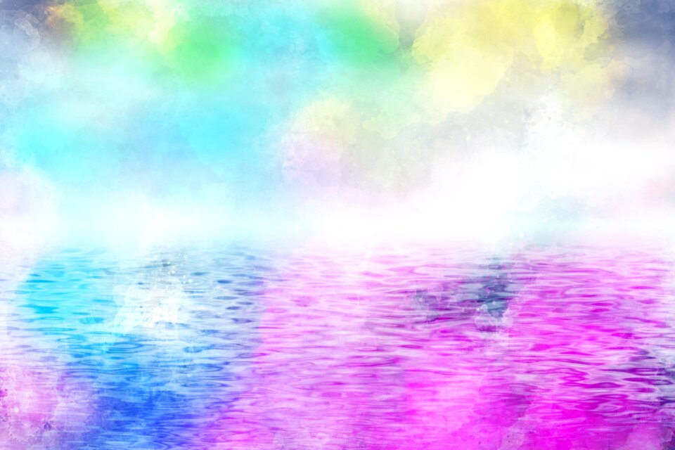 Watercolor vintage colorful