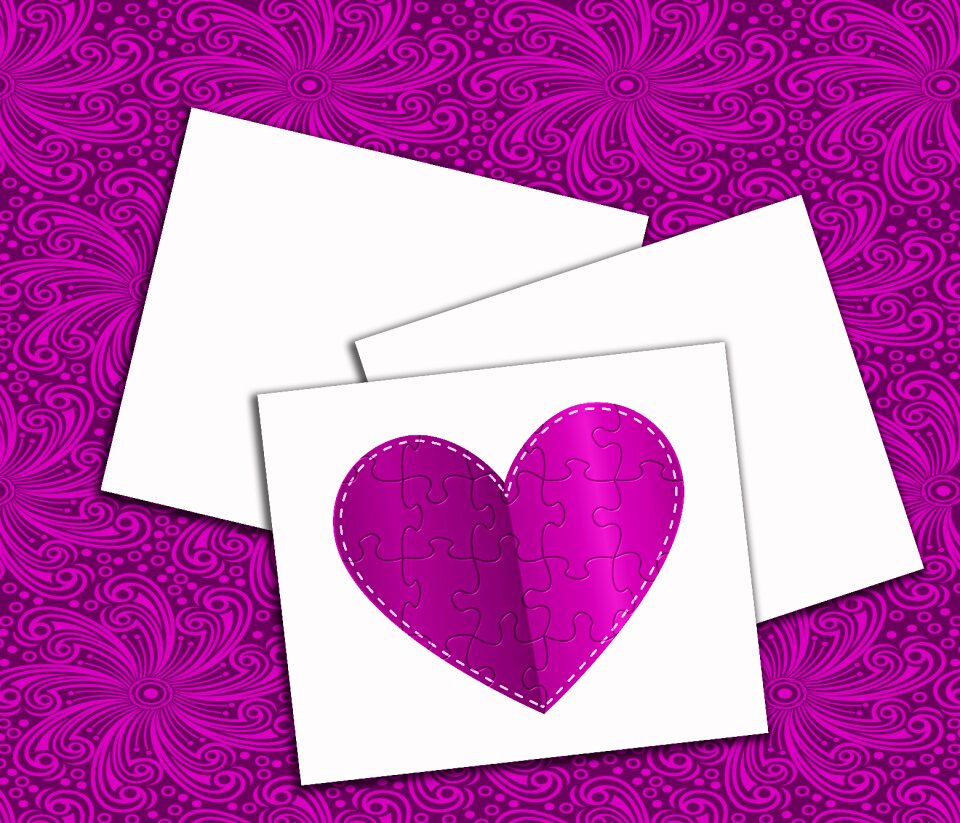 Greeting heart texture