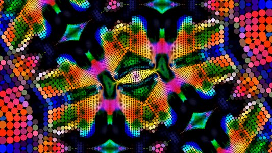 Kaleidoscope art pattern ornament