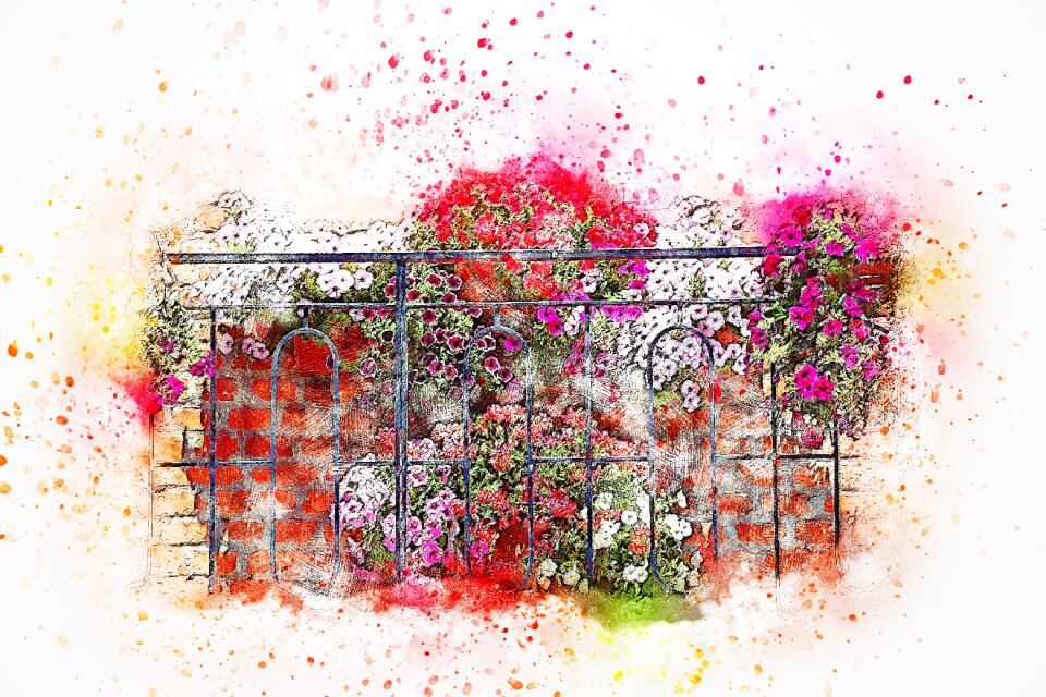 Art watercolor vintage