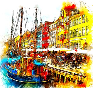 Art watercolor nature