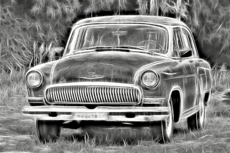 Volga graphic black and white