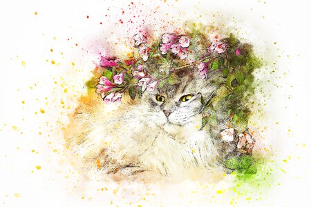 Art watercolor vintage