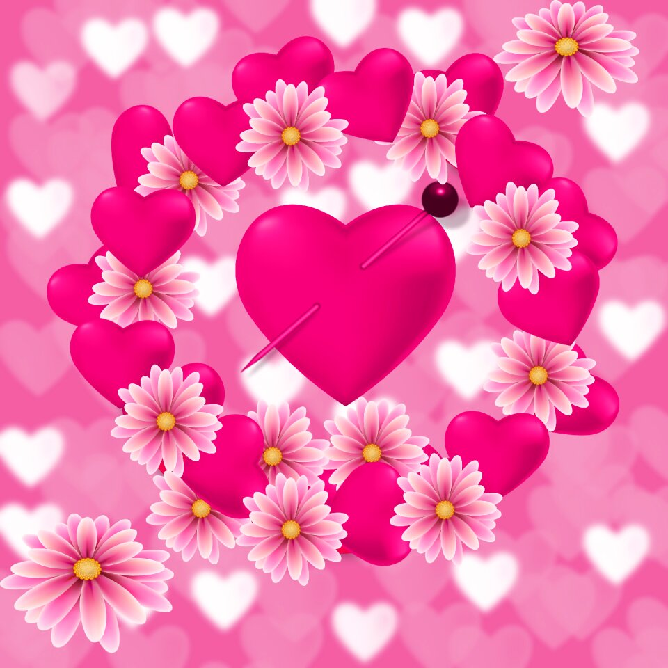 Love romantic hearts